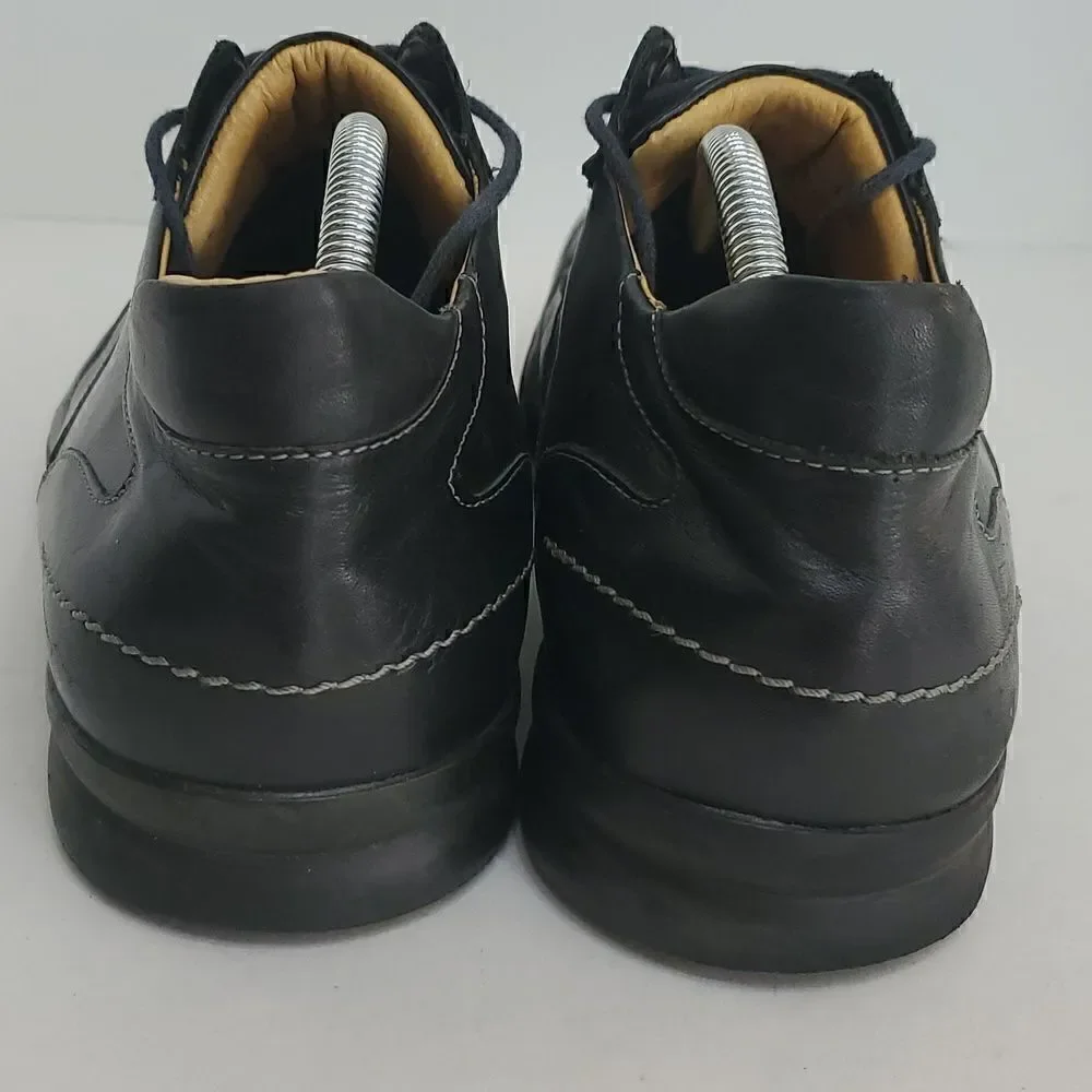 Sandro Kurt 2214 Men's Black Leather Lace up Comfort Oxfords Shoes Size 12D